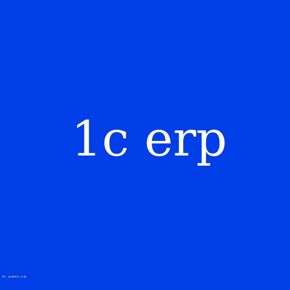 1c Erp