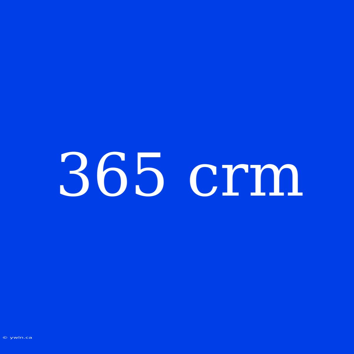 365 Crm