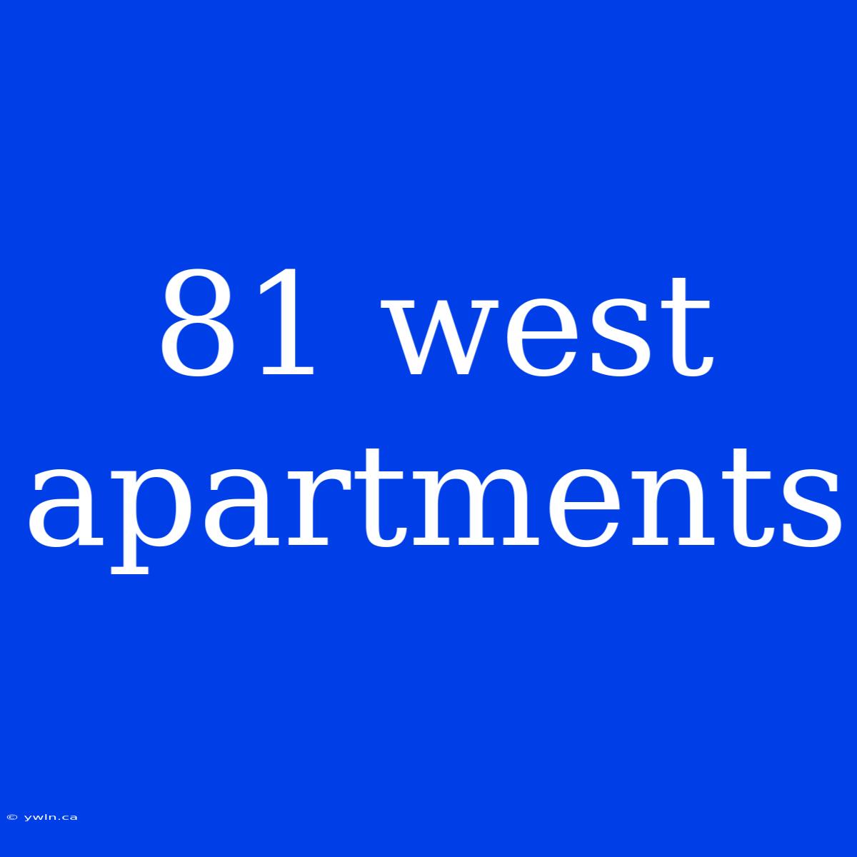 81 West Apartments