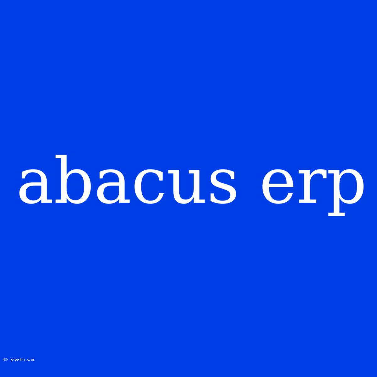 Abacus Erp