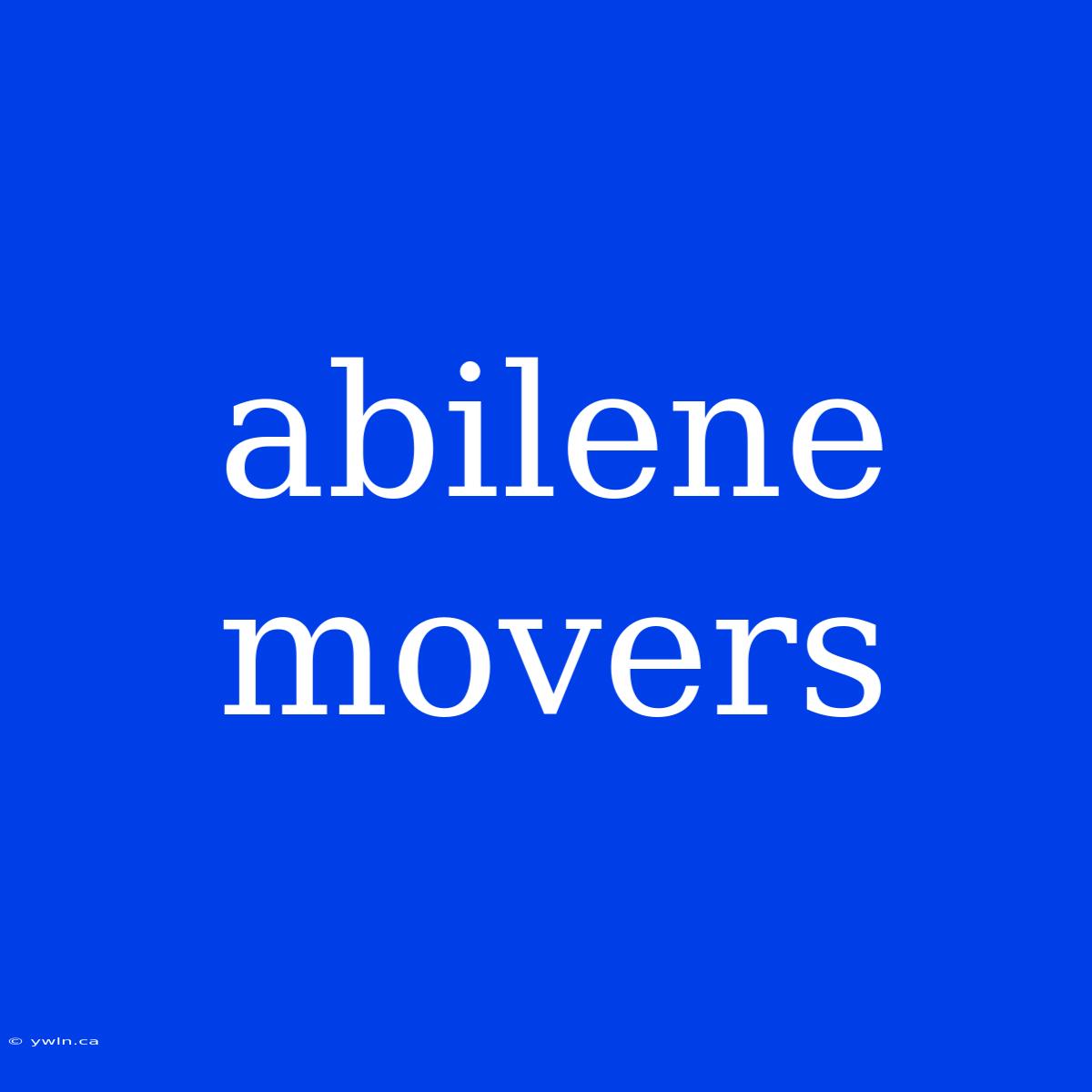 Abilene Movers