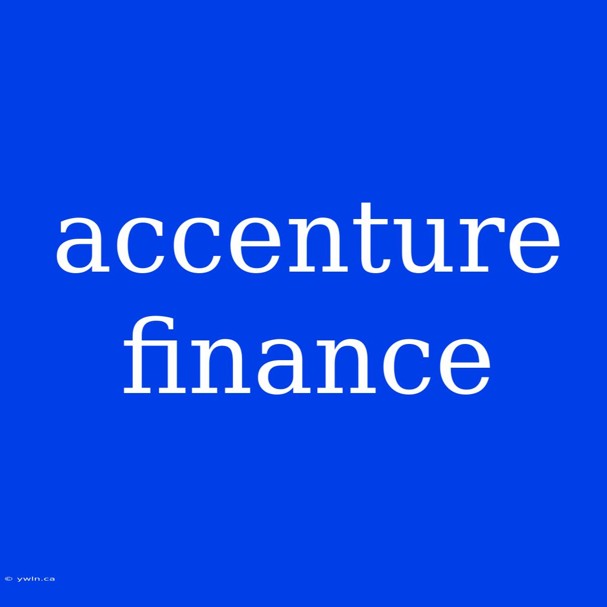 Accenture Finance