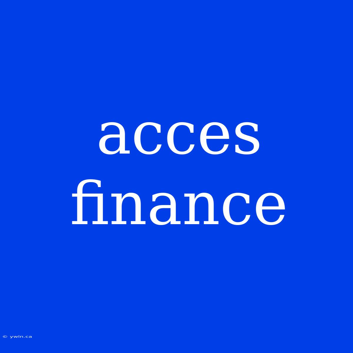 Acces Finance