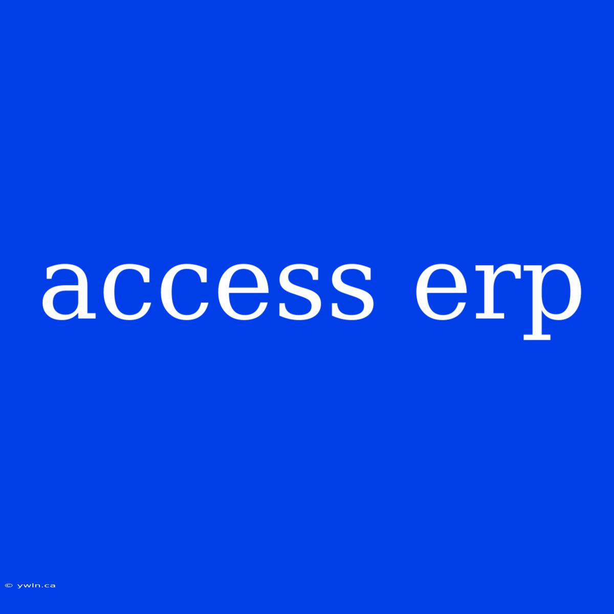 Access Erp