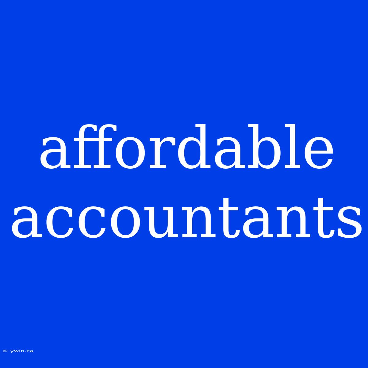 Affordable Accountants