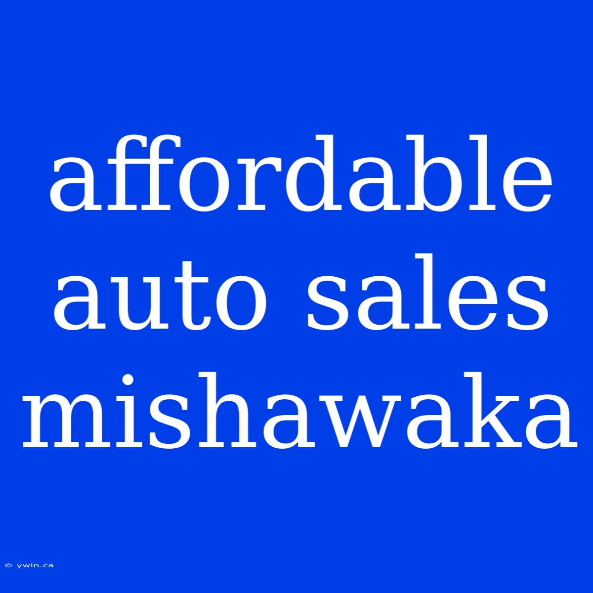 Affordable Auto Sales Mishawaka