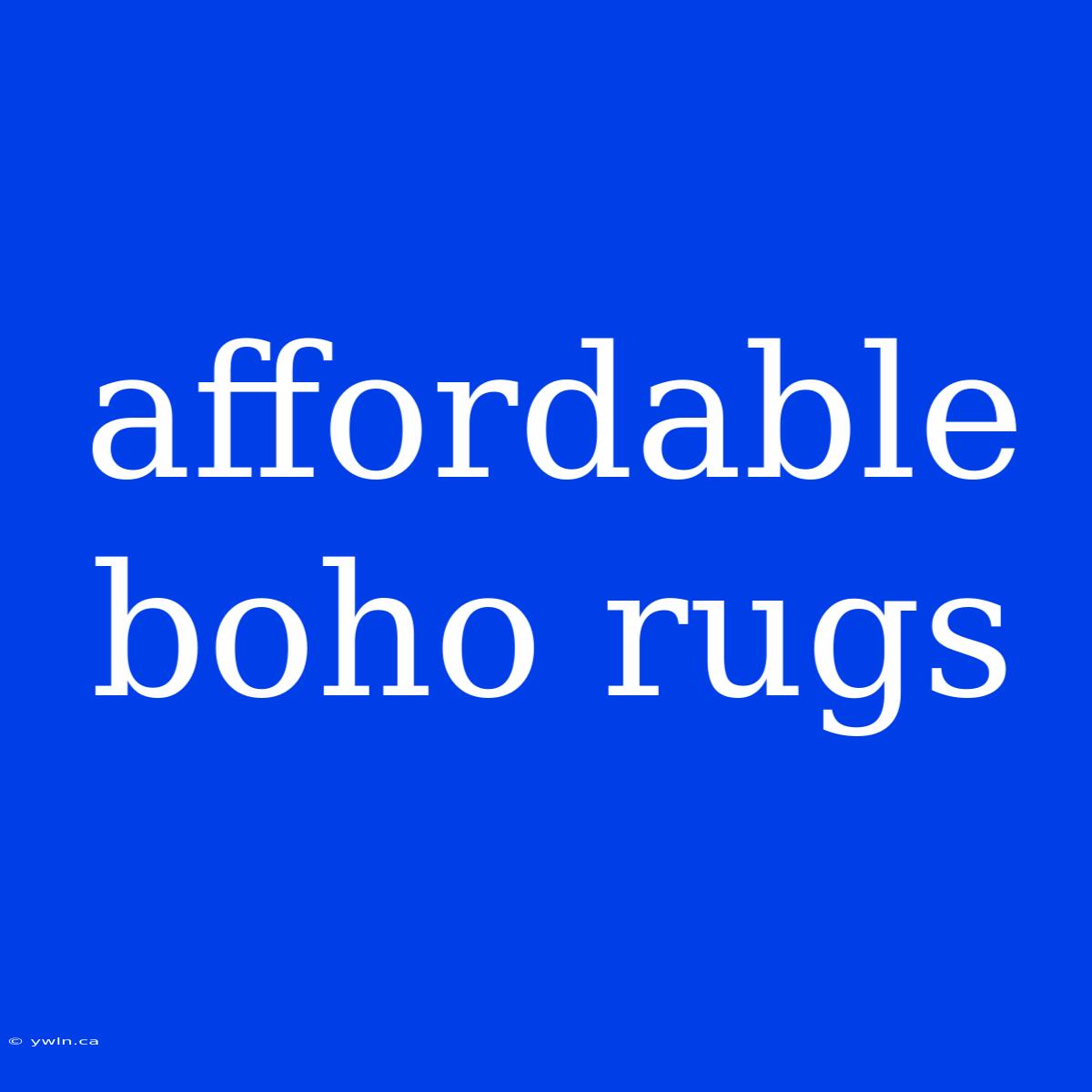 Affordable Boho Rugs