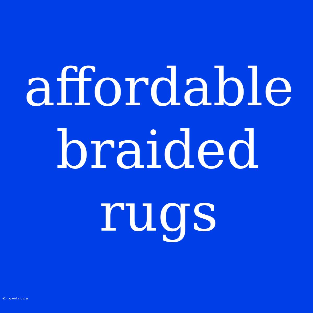 Affordable Braided Rugs