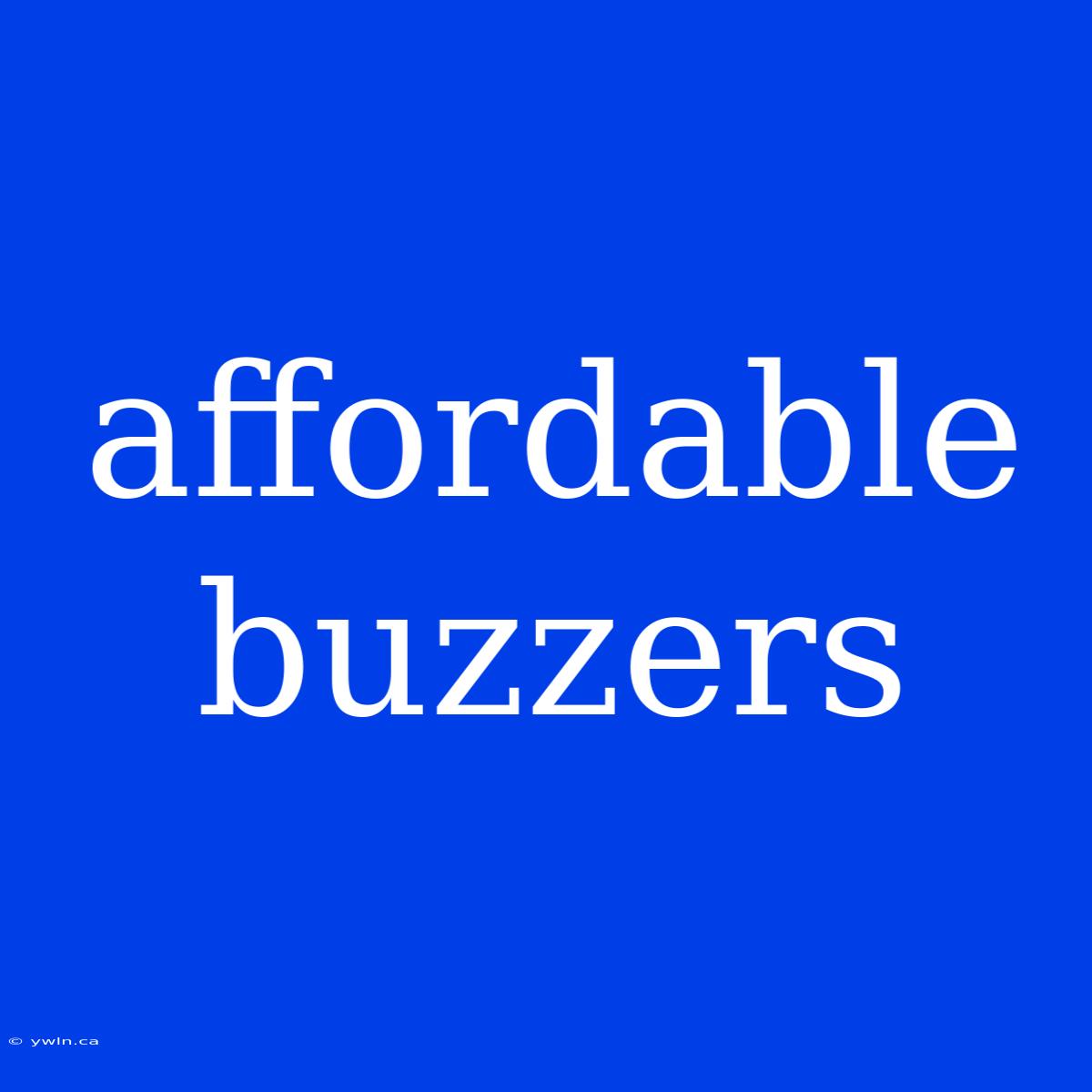 Affordable Buzzers