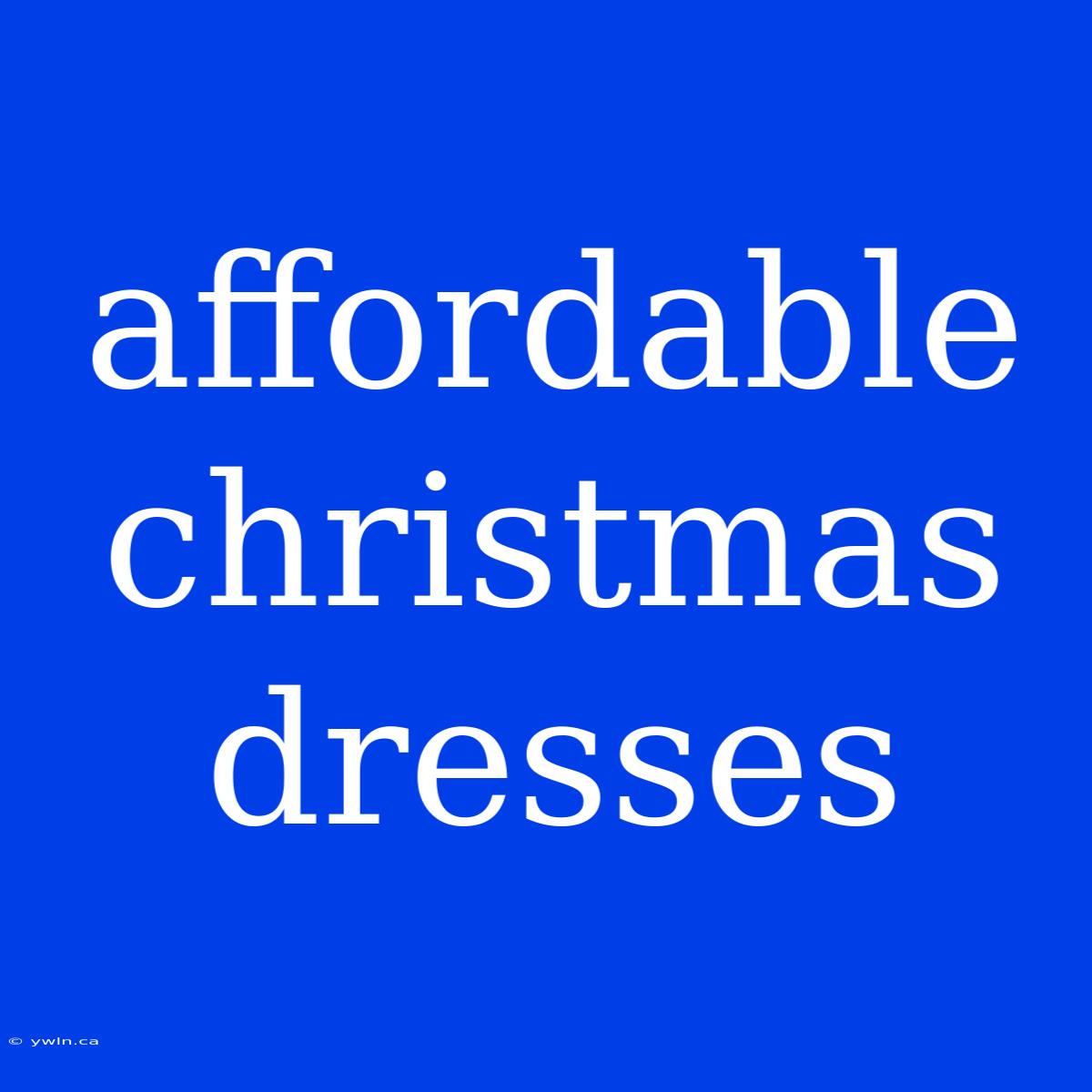 Affordable Christmas Dresses