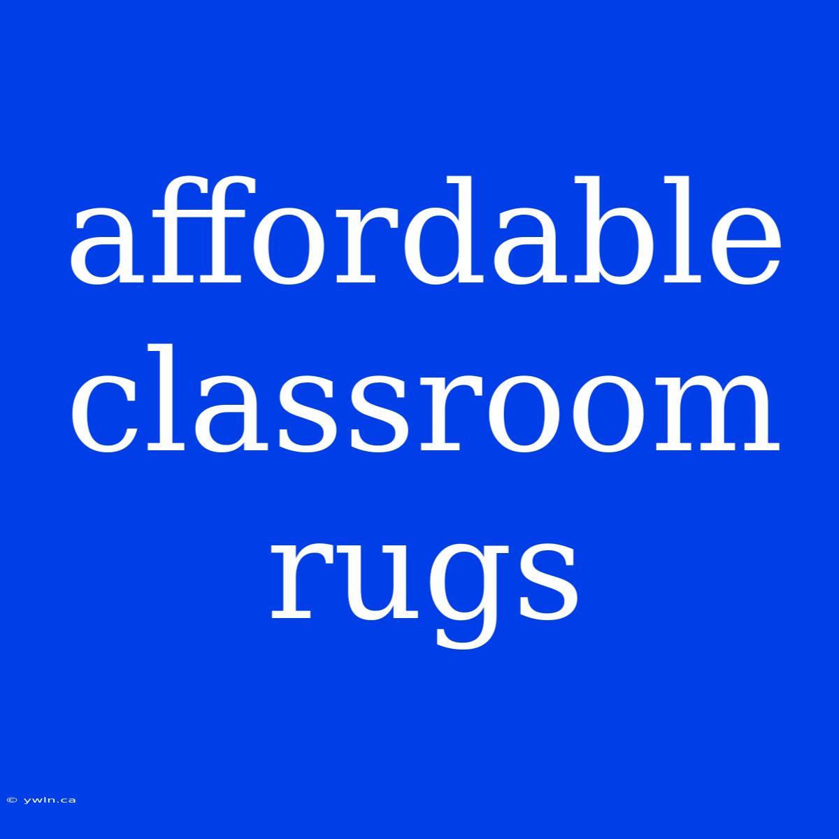 Affordable Classroom Rugs