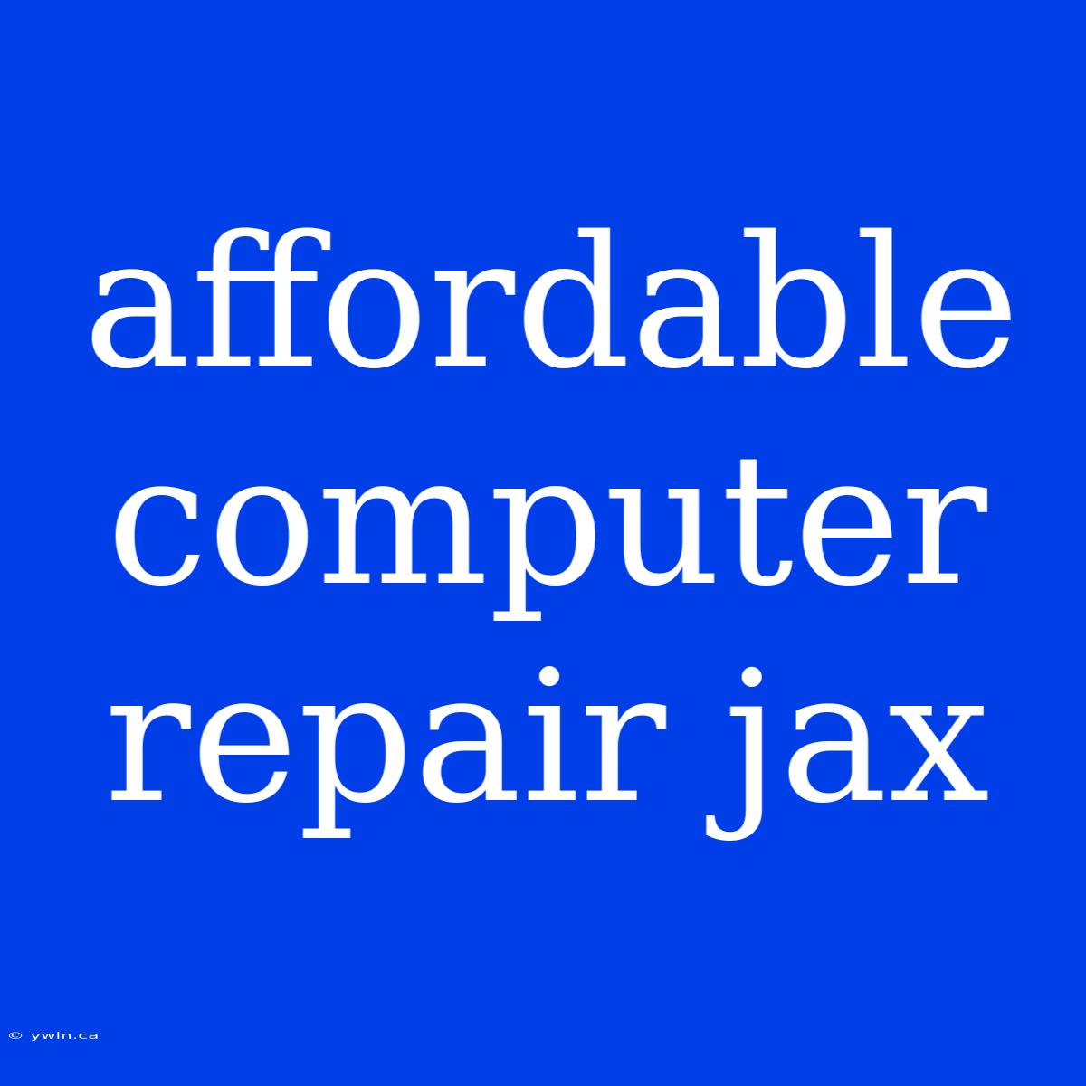 Affordable Computer Repair Jax