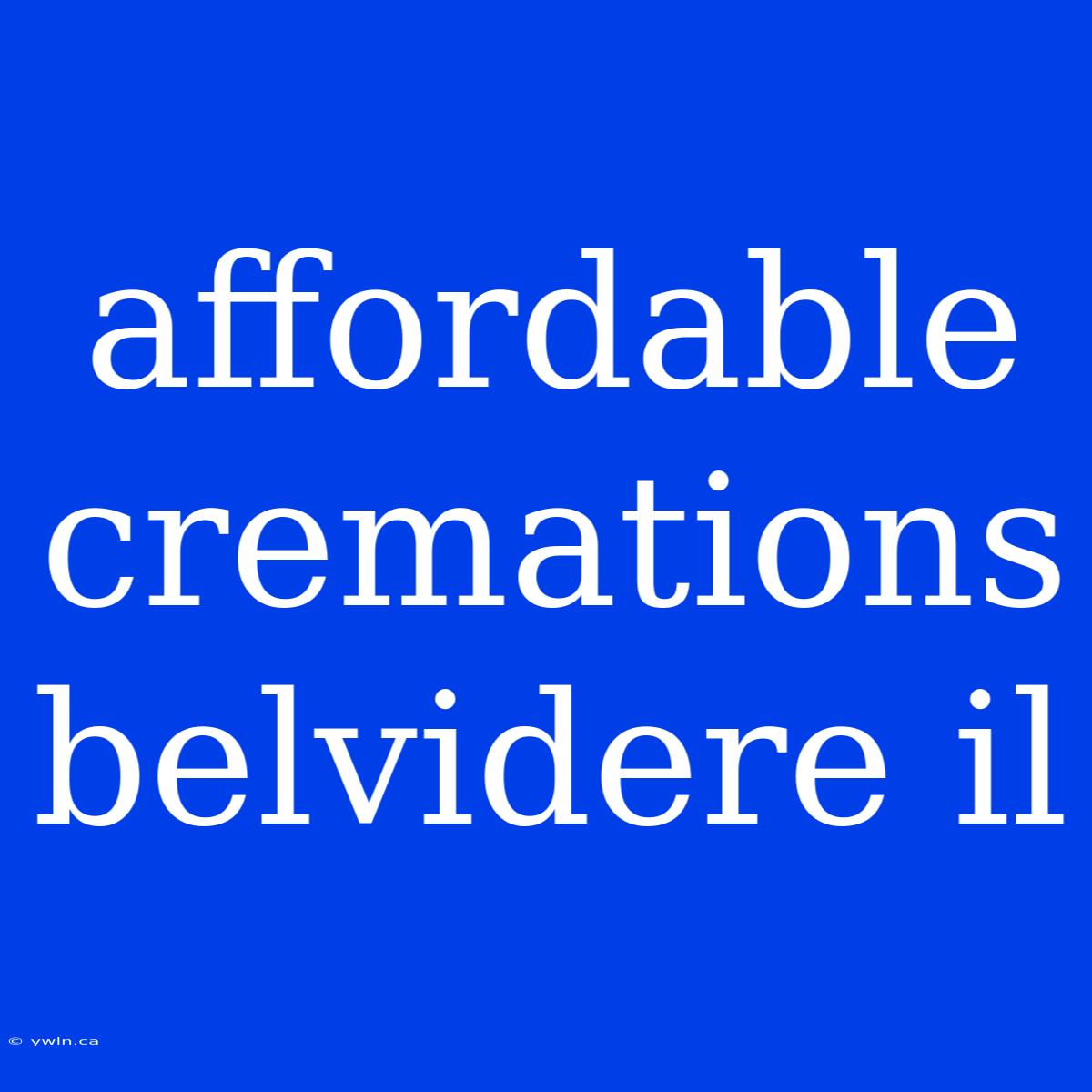 Affordable Cremations Belvidere Il