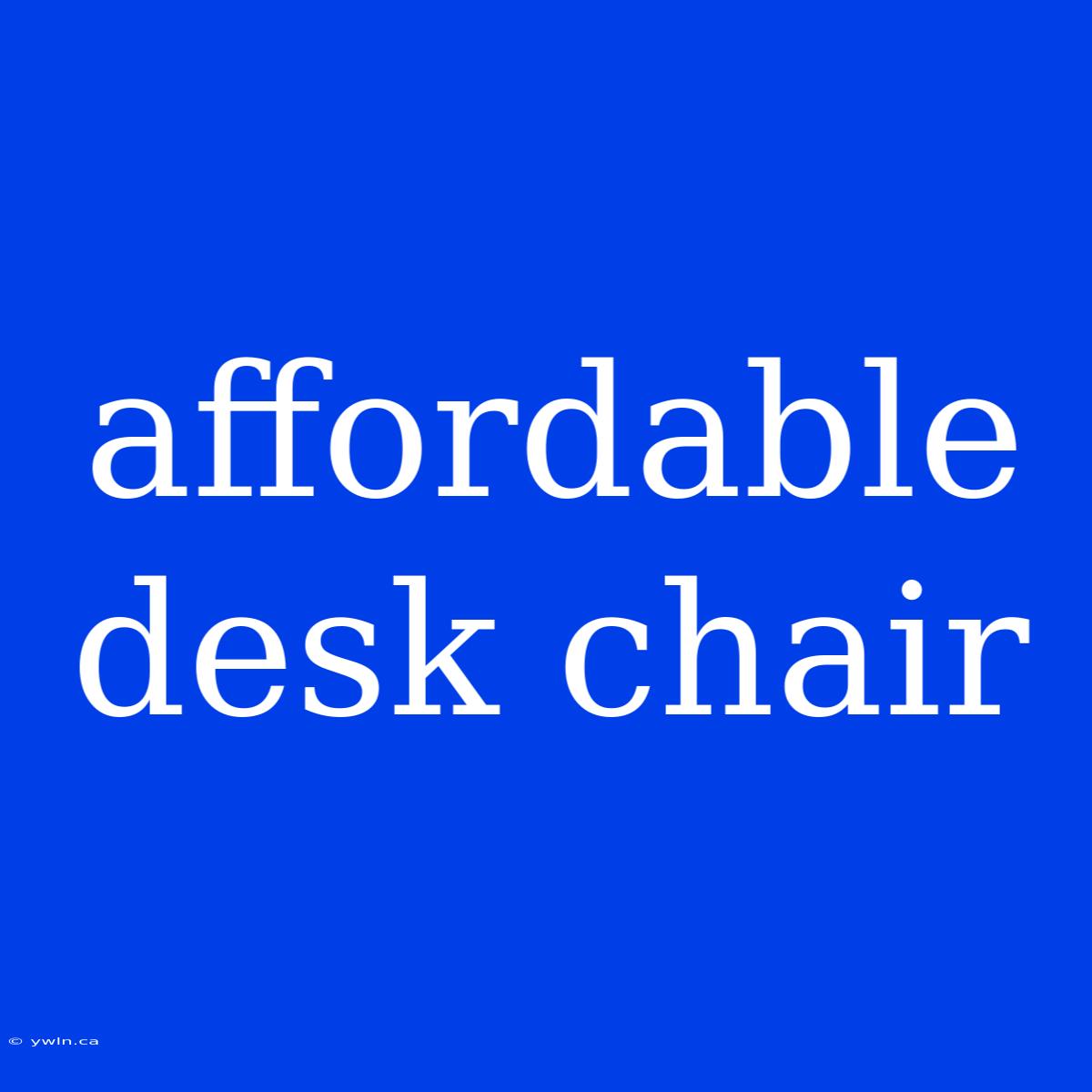 Affordable Desk Chair