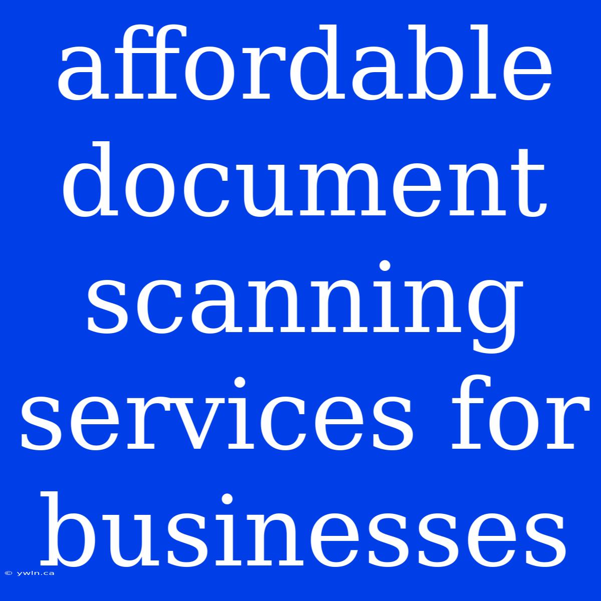 Affordable Document Scanning Services For Businesses