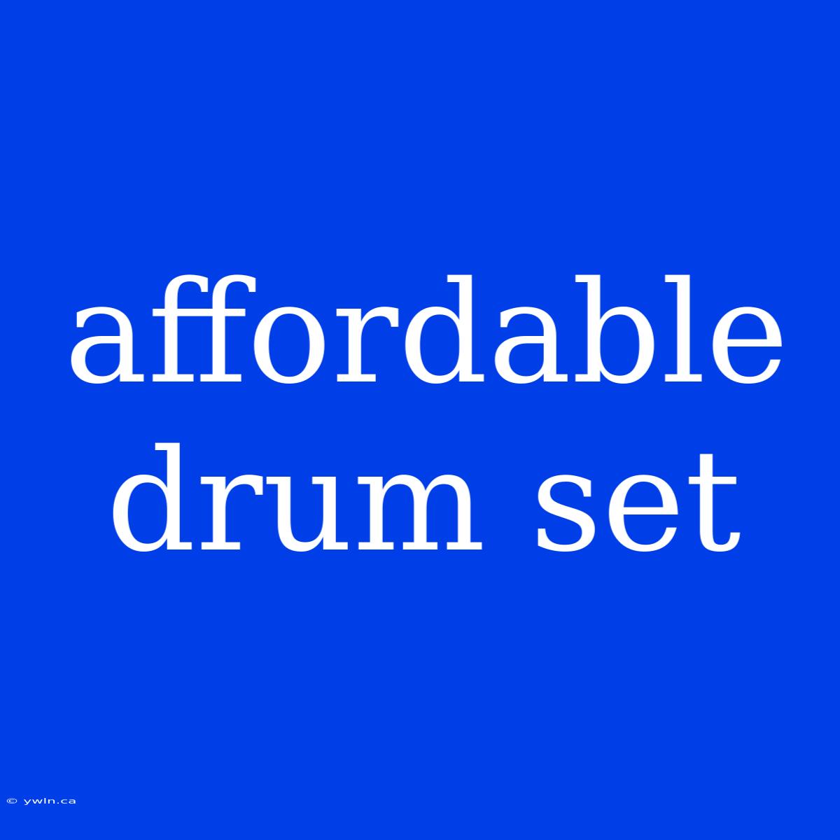 Affordable Drum Set