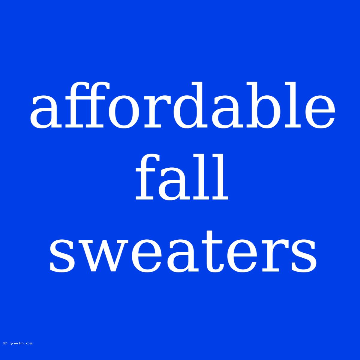 Affordable Fall Sweaters