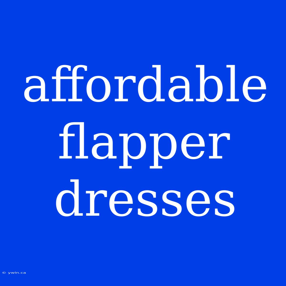 Affordable Flapper Dresses