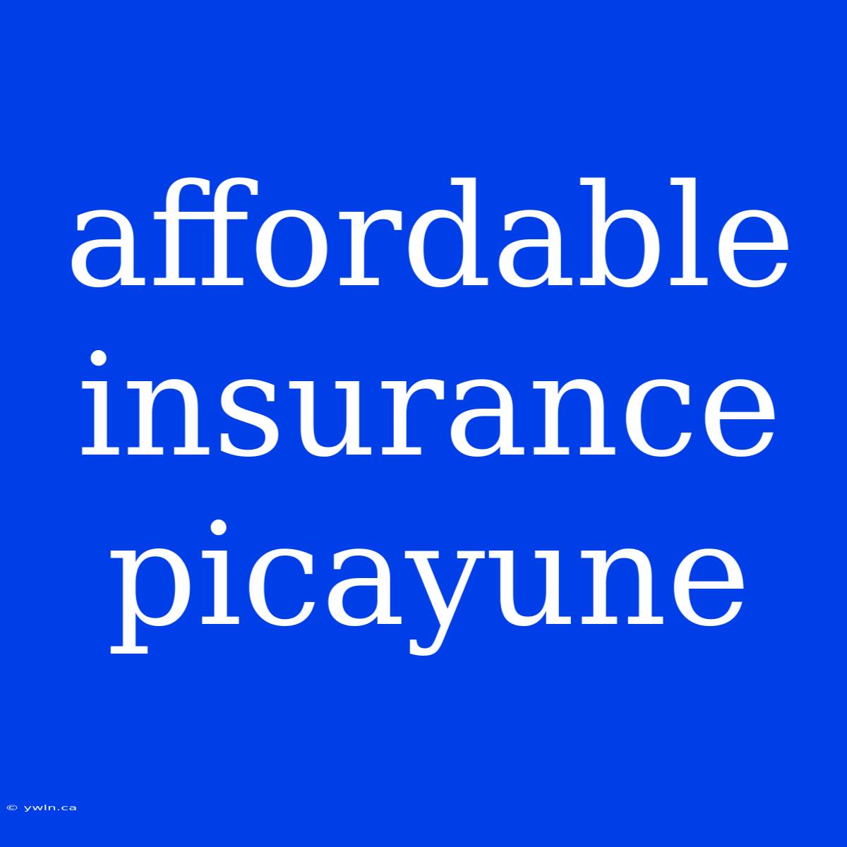 Affordable Insurance Picayune