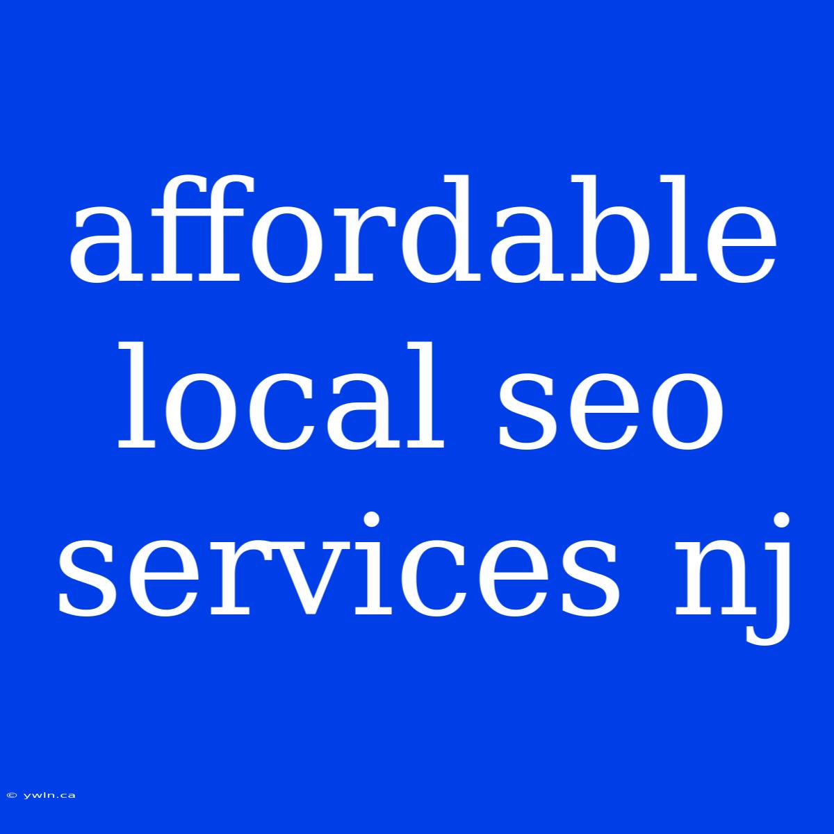 Affordable Local Seo Services Nj