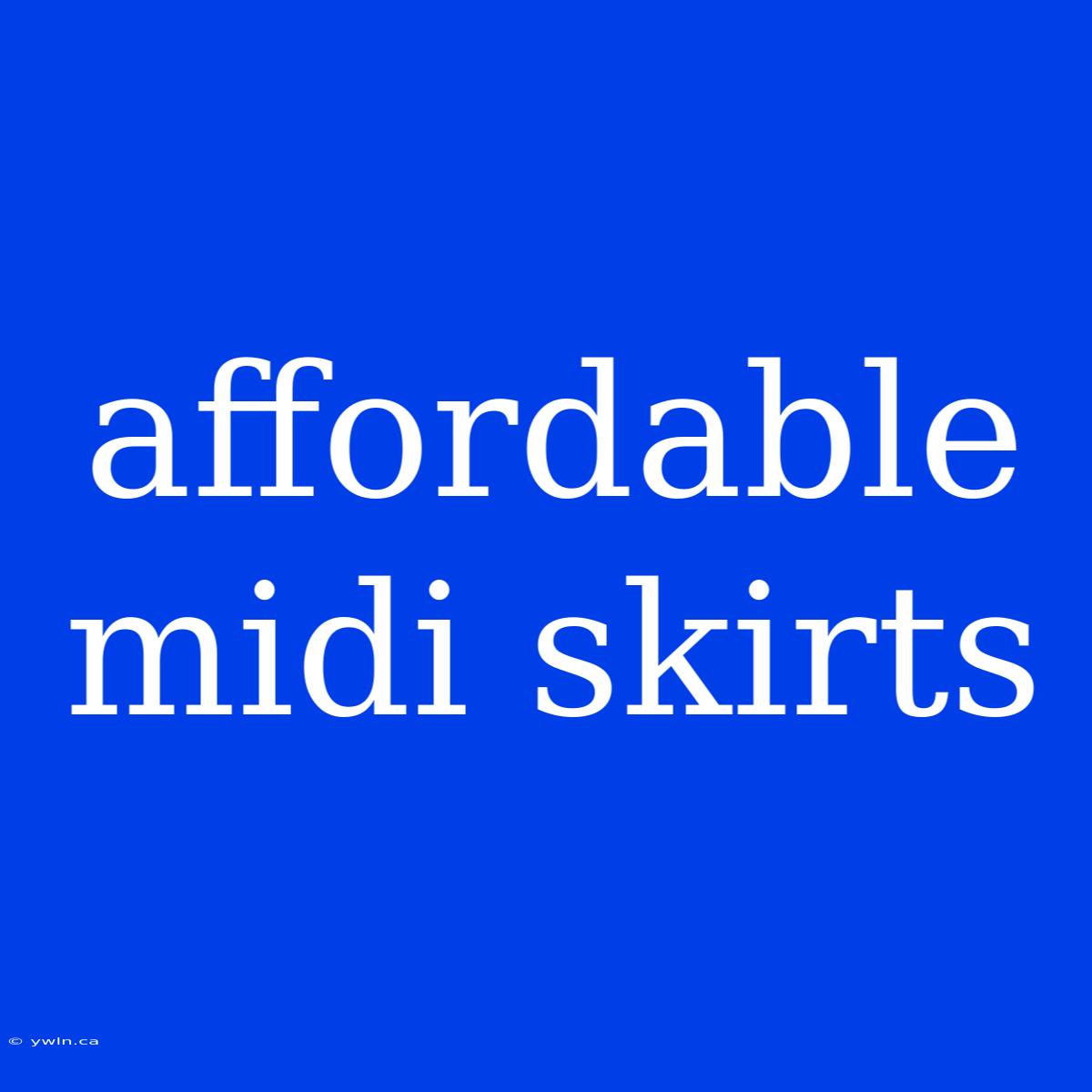 Affordable Midi Skirts