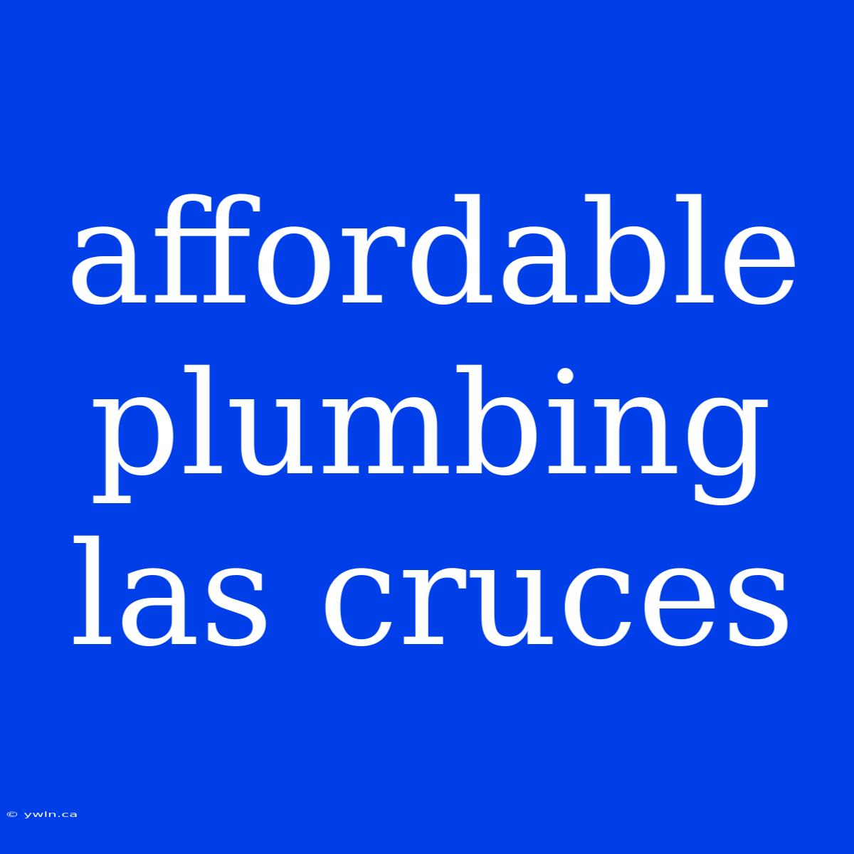 Affordable Plumbing Las Cruces