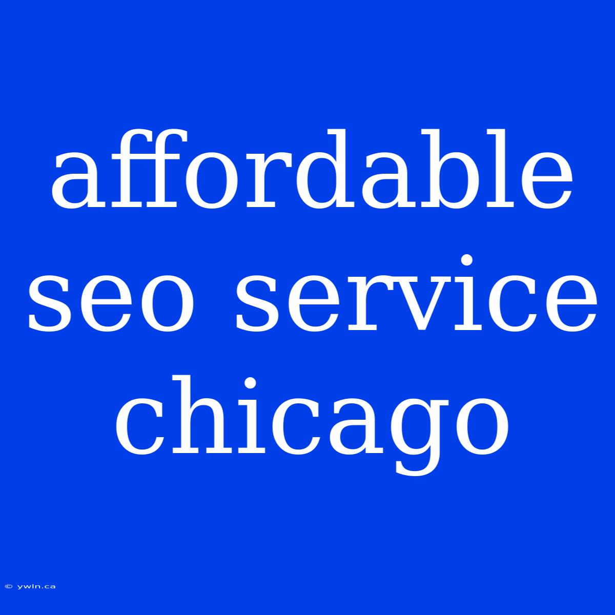 Affordable Seo Service Chicago