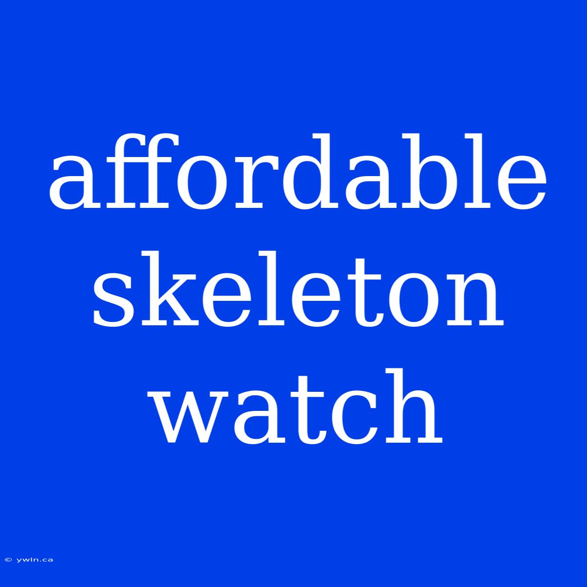 Affordable Skeleton Watch