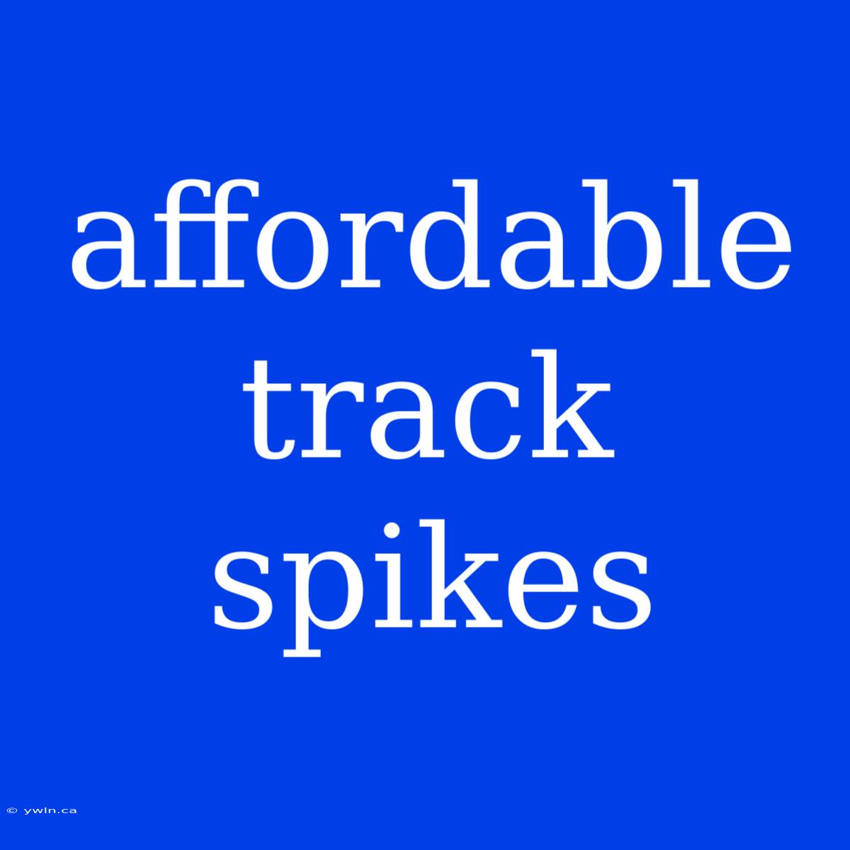 Affordable Track Spikes