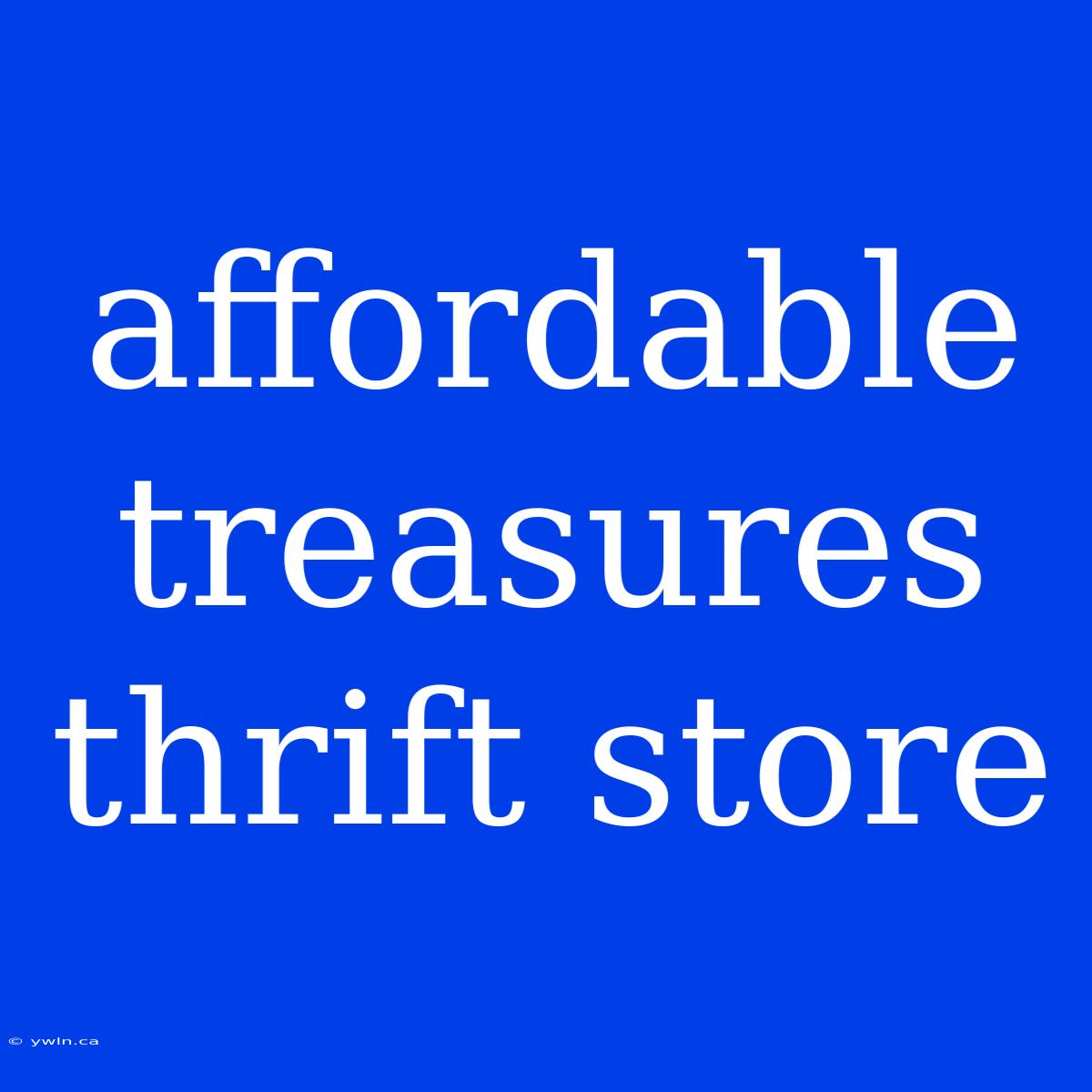 Affordable Treasures Thrift Store