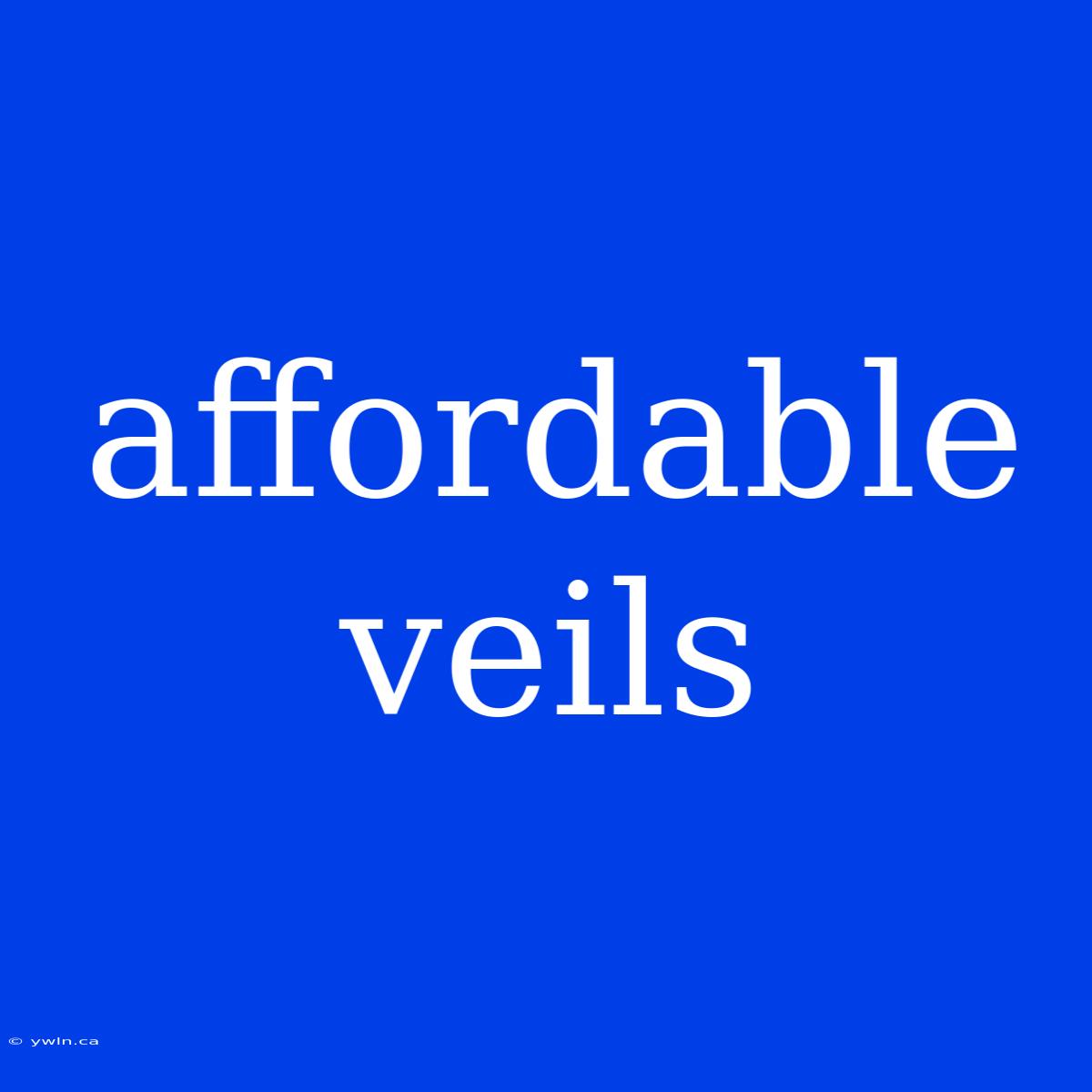 Affordable Veils