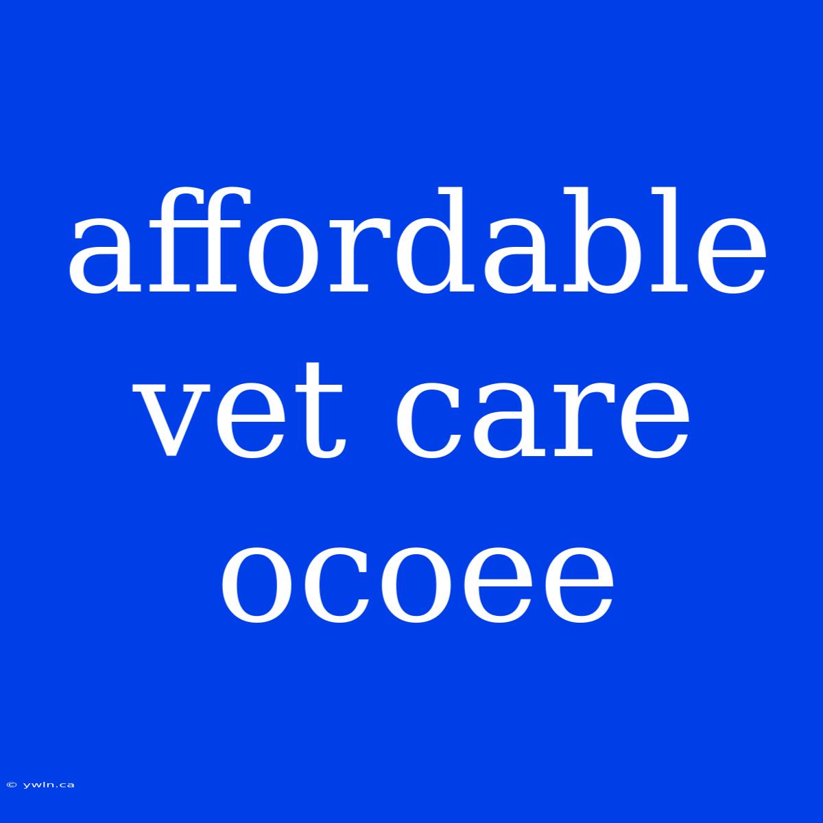 Affordable Vet Care Ocoee