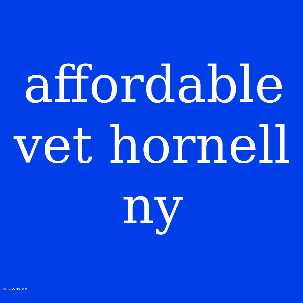 Affordable Vet Hornell Ny