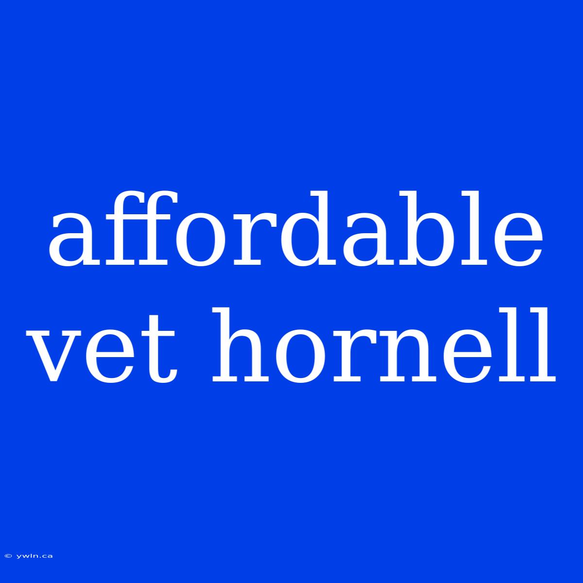 Affordable Vet Hornell