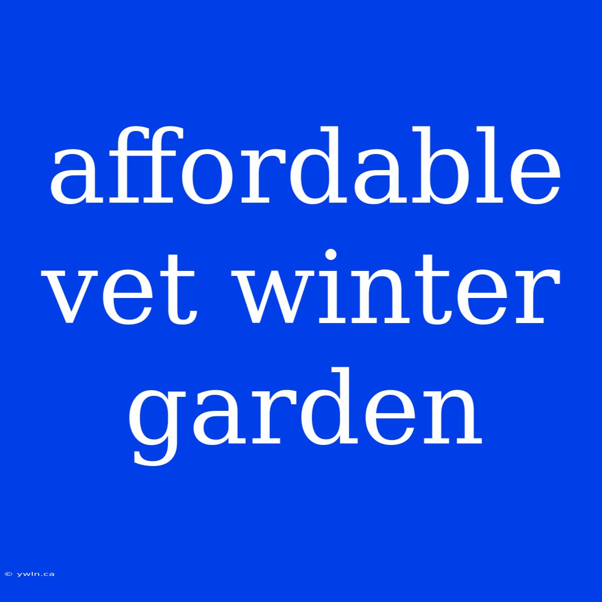 Affordable Vet Winter Garden