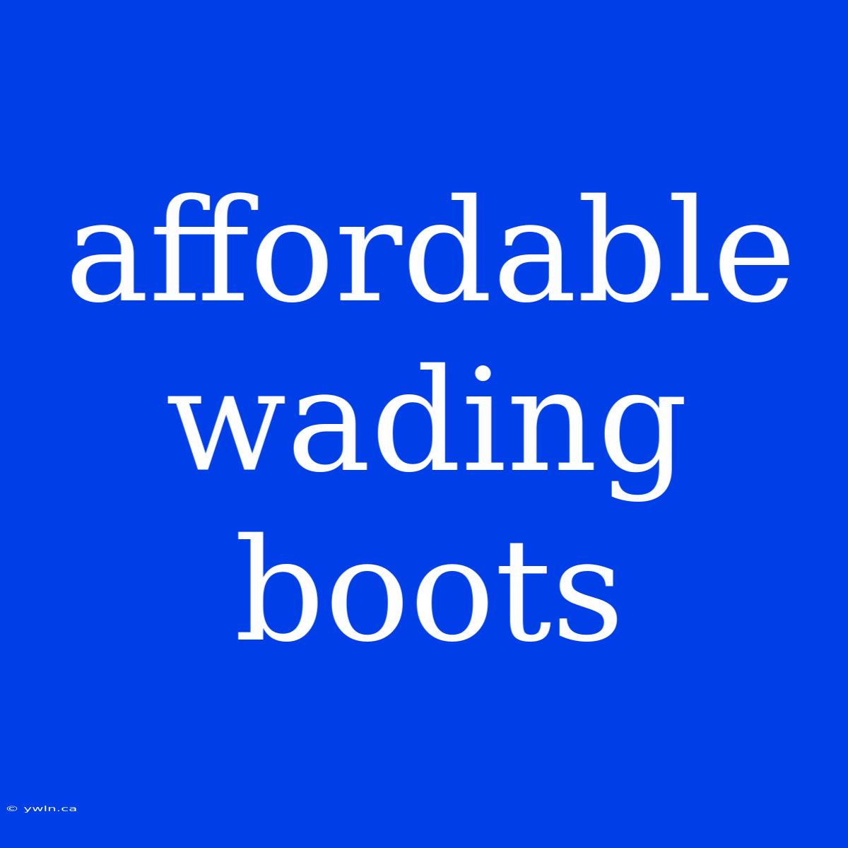 Affordable Wading Boots