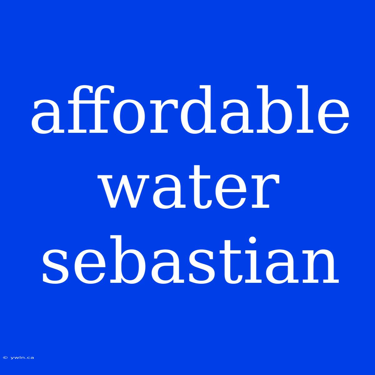 Affordable Water Sebastian