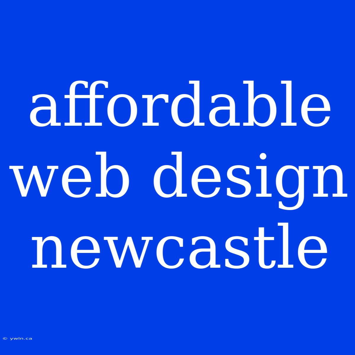 Affordable Web Design Newcastle