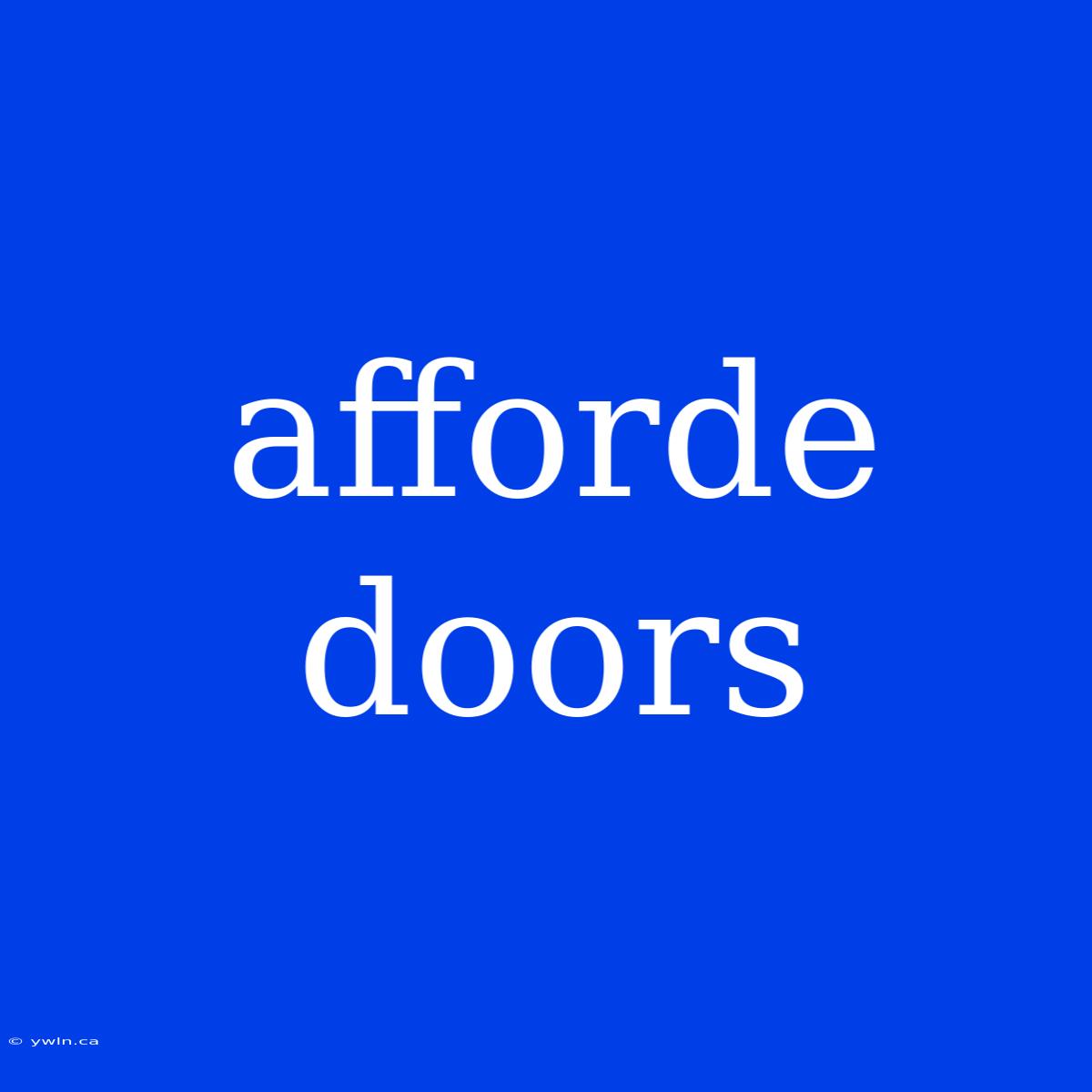 Afforde Doors