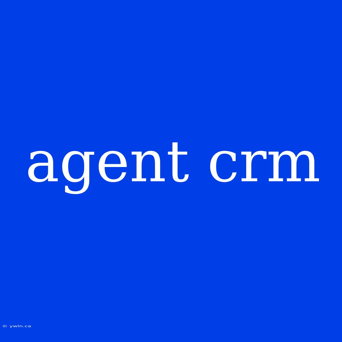 Agent Crm