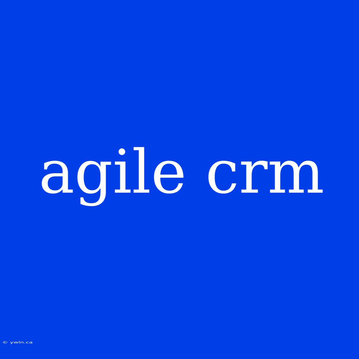 Agile Crm