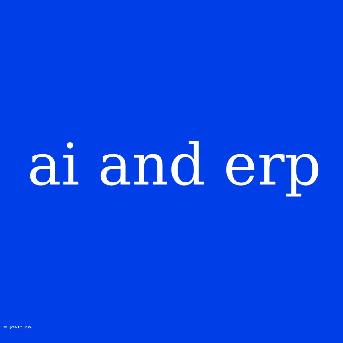 Ai And Erp