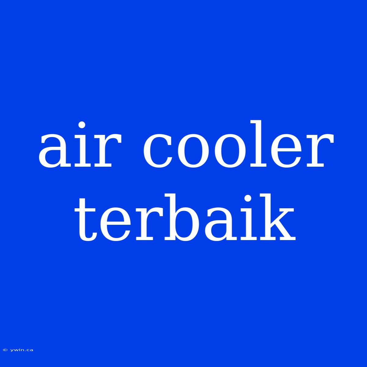 Air Cooler Terbaik