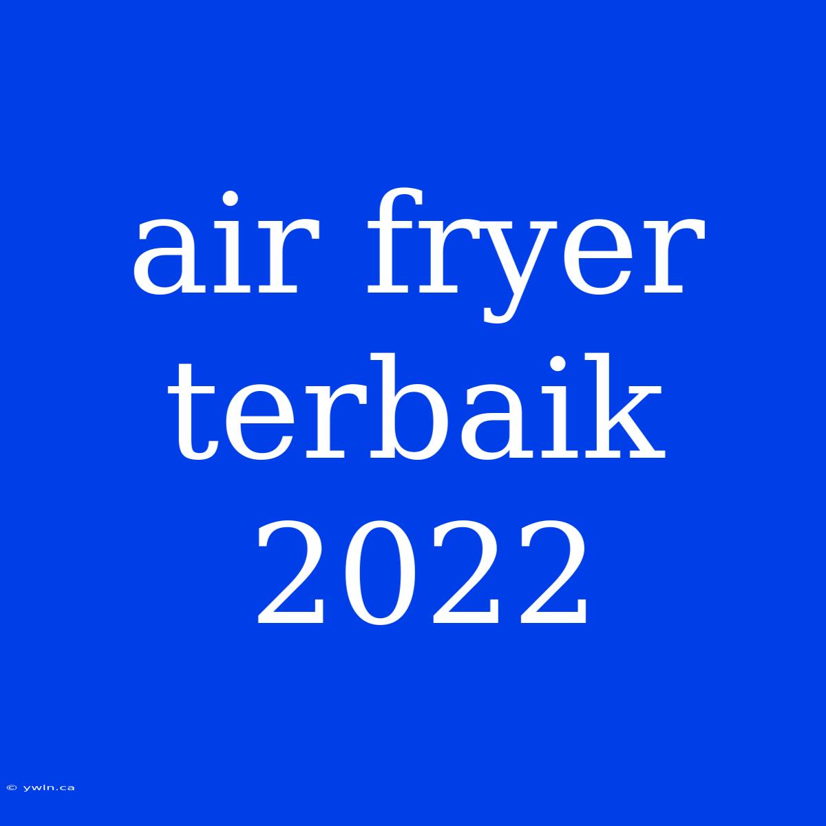 Air Fryer Terbaik 2022