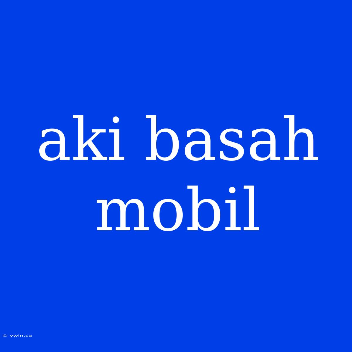 Aki Basah Mobil