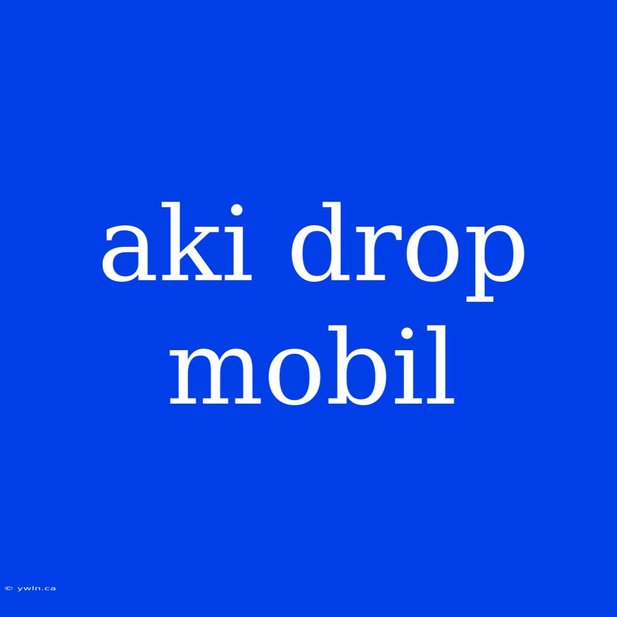 Aki Drop Mobil