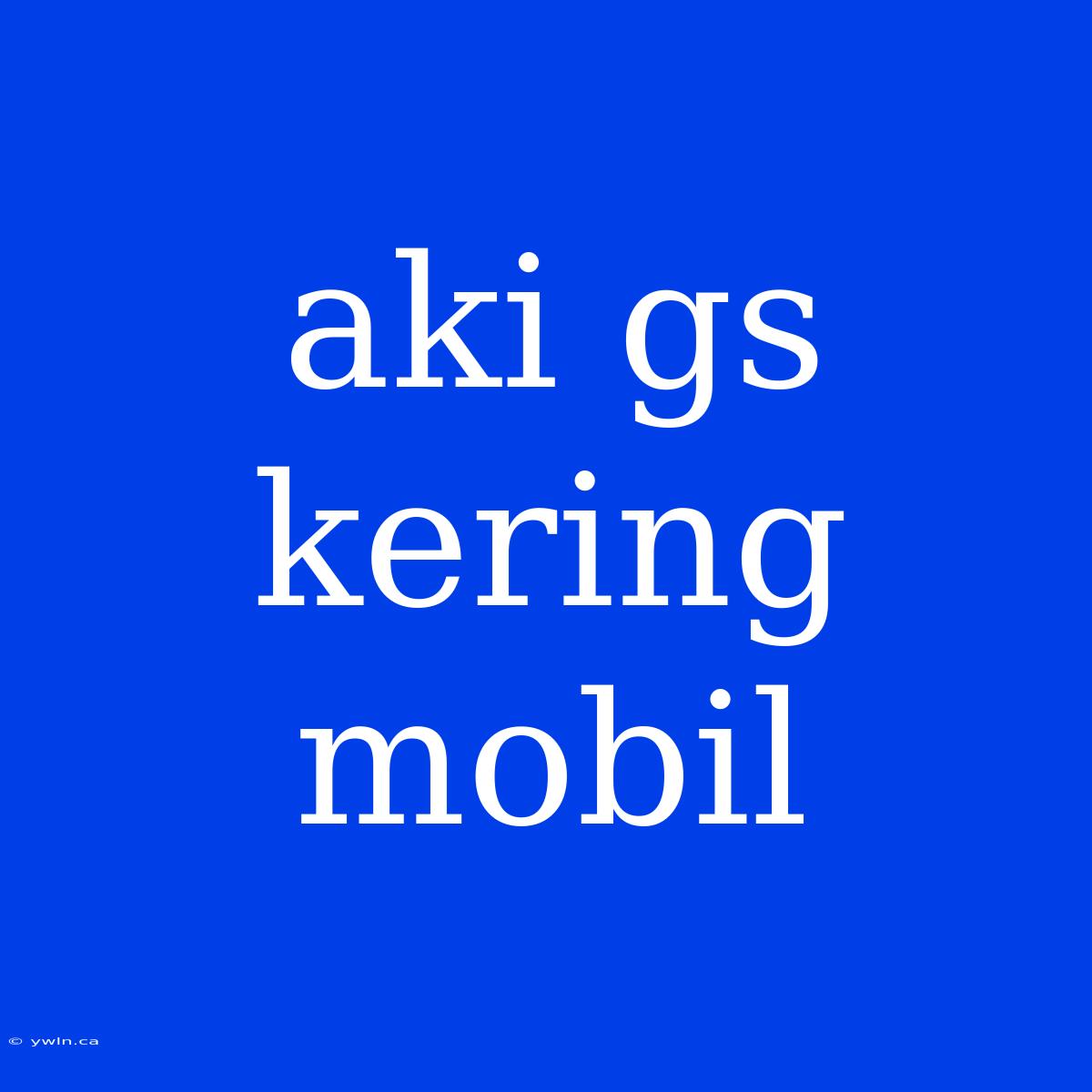 Aki Gs Kering Mobil