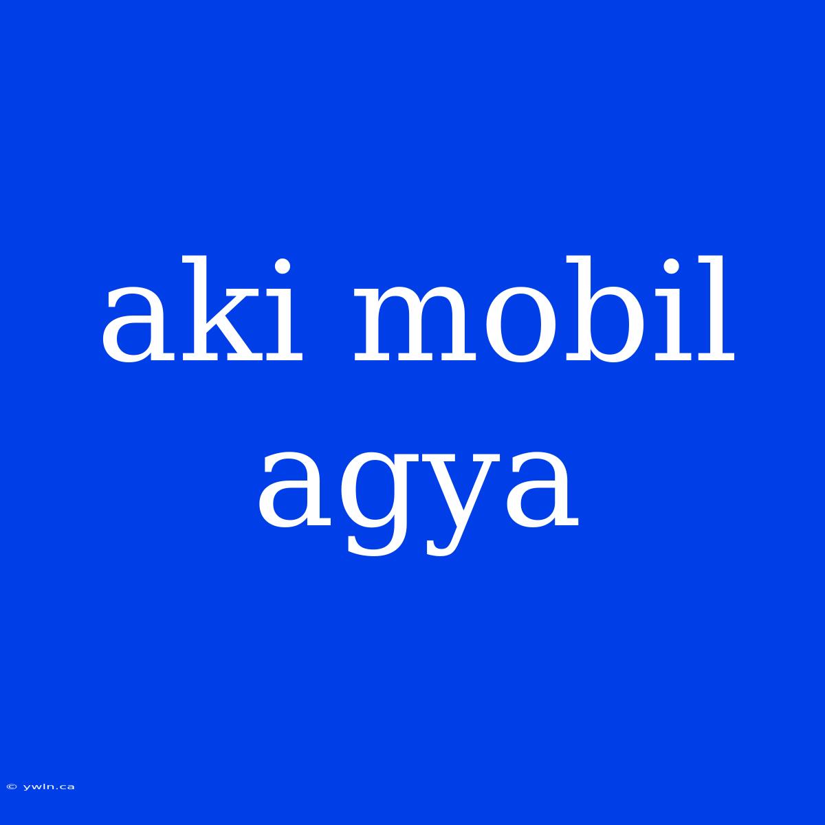 Aki Mobil Agya