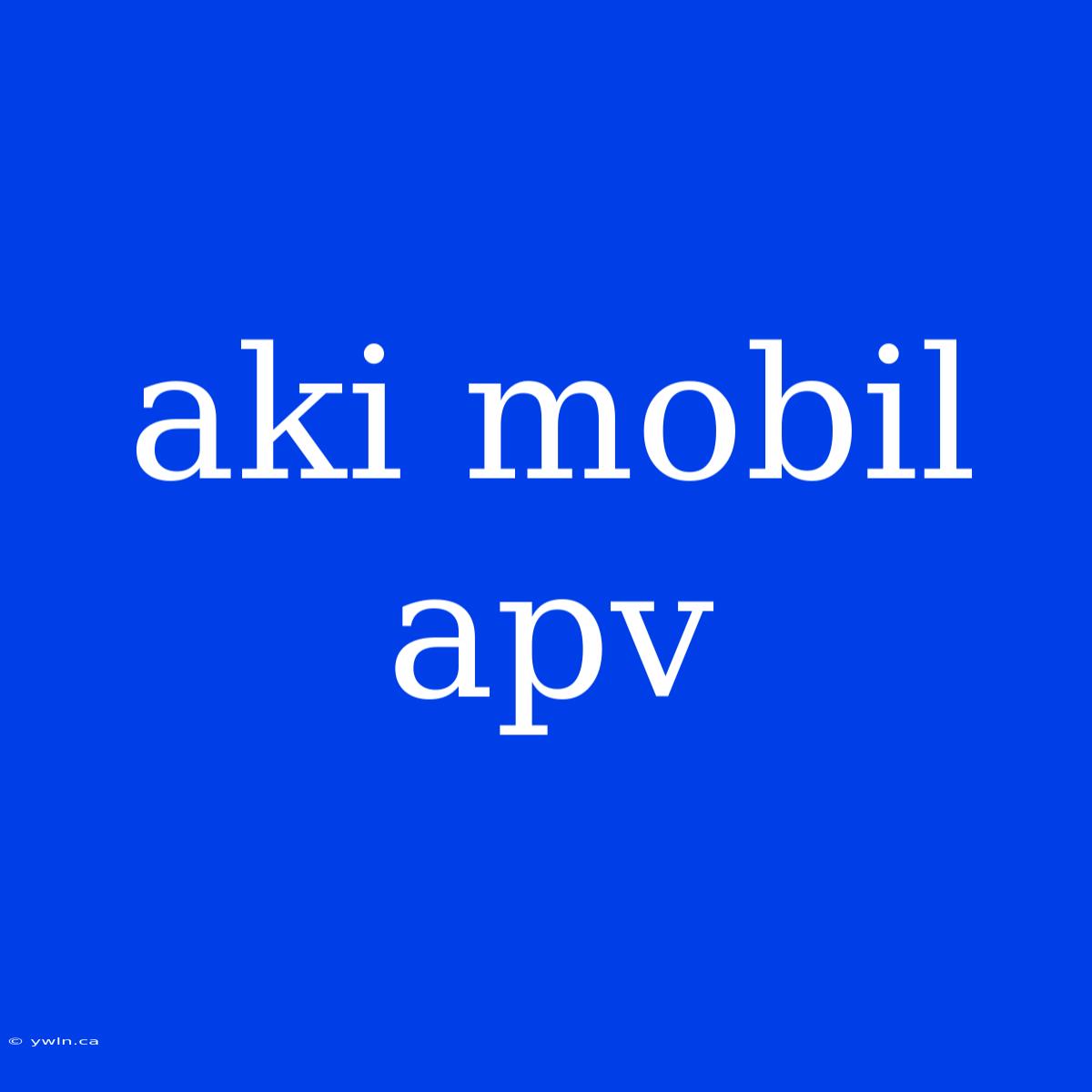 Aki Mobil Apv