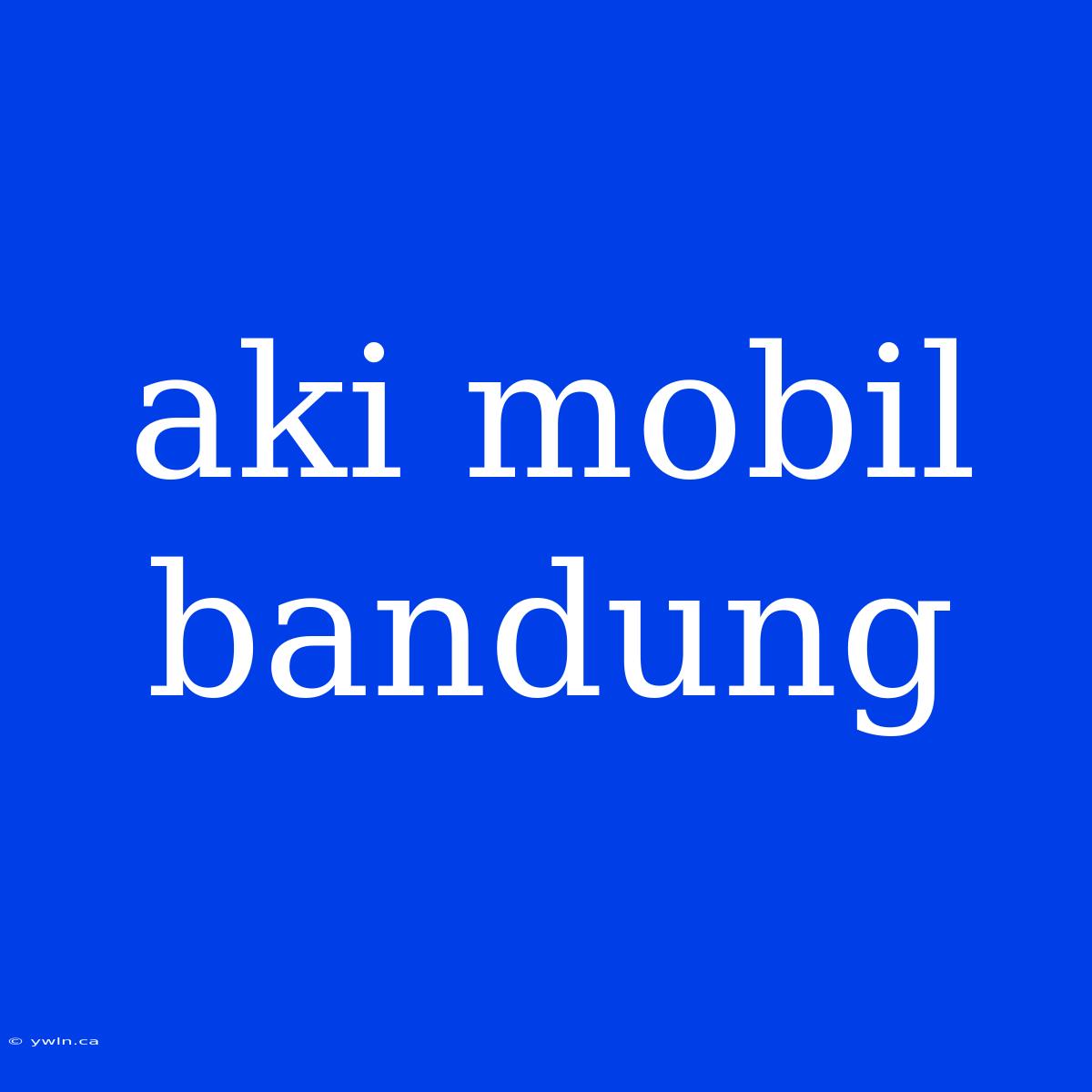 Aki Mobil Bandung